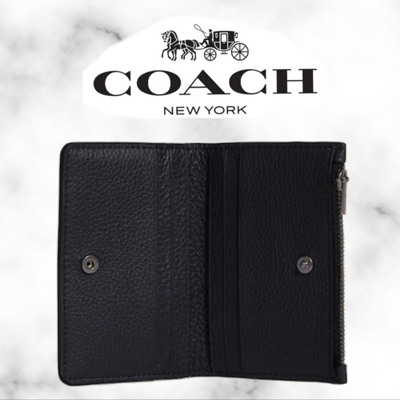 Coach Slim Bifold Card Wallet With Car Print - Picture 2 of 5